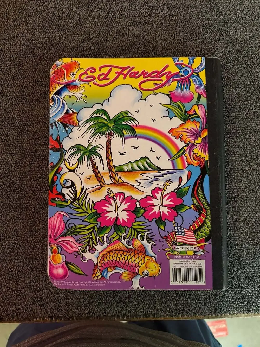 Ed Hardy x Lisa Frank Tropical Island Composition Book